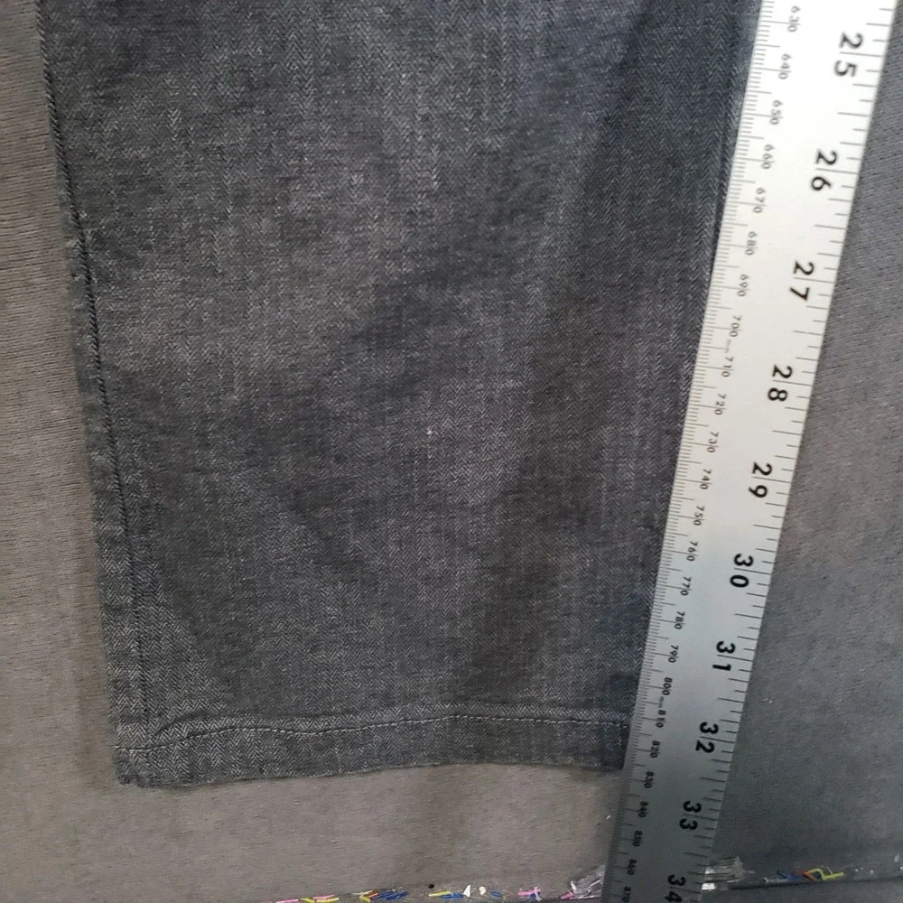 Old Navy Ultimate Straight Pants Mens 33x36 Grey Herringbone Built-In Flex